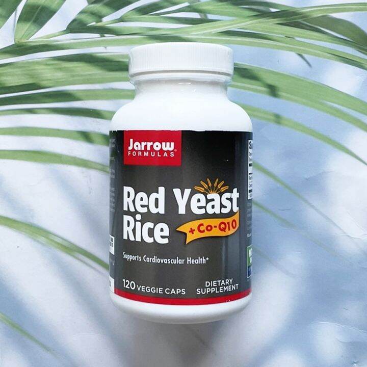 ข้าวยีสต์แดง Red Yeast Rice 600mg + Kaneka Q10® 50mg 120 Veggie แคปซูล (Jarrow Formulas