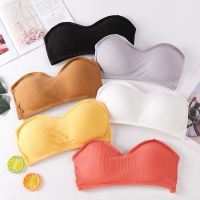 Strapless Tube Tops Women Crop Top Seamless Underwear Back Closure Sexy Lingerie Female Wrap Bra Chest Padded Bandeau Top