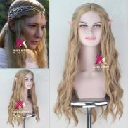 Women Anime 70Cm Elf Pointy Ears The Hobbit Galadriel Wig Role Play Long