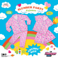 [CHUBBY SIZE] SLUMBER PARTY Pyjamas | เซ็ตชุดนอนพาวเวอร์พัฟเกิร์ลส์สีชมพู