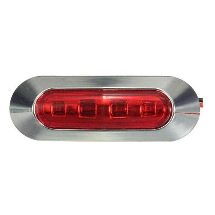 10 pcs amber 4 patch 12/24V tail light side indicator waterproof LED marker light trailer light