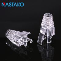 6.5mm RJ45 Connector Caps Cat5 Cat5e Cat6 RJ45 Plug Boots Strain Relief Ethernet Network Cable RJ45 Connector Cover Crystal Cables