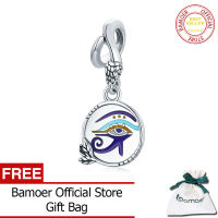 BAMOER ตำนานอียิปต์ Charm 925เงินสเตอร์ลิงดวงตาคู่จี้เครื่องรางสำหรับสร้อยข้อมือกำไลข้อมือผู้หญิงเครื่องประดับ SCC1857