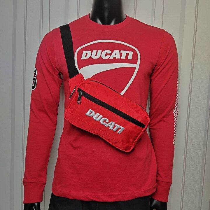 ducati-กระเป๋าคาดเอวลิขสิทธิ์แท้ดูคาติ-ขนาด-24x15x6-cm-dct49-168-สีแดง