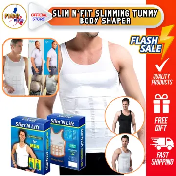 Cheap Men's Chest Compression Shirt Slim Tummy Belly Body Shaper