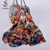 ✤☂☢ [BYSIFA] New Luxury Pure Silk Scarf Shawl Women Spring Autumn Long Scarves Ladies Brand 100 Silk Neck Scarf Foulard 175x52cm