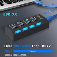 LEIFTNO ตัวขยาย4พอร์ต USB ความเร็วสูงอะแดปเตอร์3.0หลายช่องตัวแยกยูเอสบีฮับ