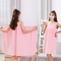 【DT】hot！ Coral Soft Absorbent Quick-Drying Wearable Spa Sauna Tube Top Nightdress Accessory