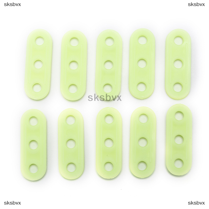 sksbvx-หัวเข็มขัดเชือกเรืองแสงกลางแจ้งสีเขียว10ชิ้นหัวเข็มขัดประแจห่วงนิรภัย