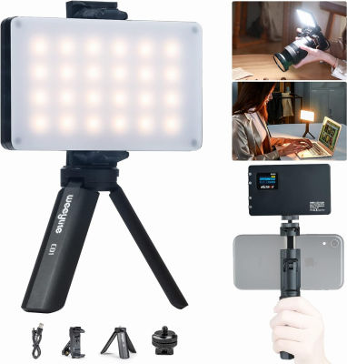 VILTROX LED On Camera Video Light, Video Conference Lighting Kit with Mini Tripod, Pocket Photo Light Bi-Color 2500-8500K Panel Lights Photography Lighting for Video Recording Photoshoot Zoom Lighting