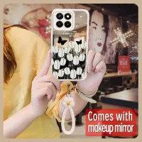 dustproof Heat dissipation Phone Case For Huawei Honor X8 5G/X6/X6S/Play30M Liquid silicone Makeup mirror literature