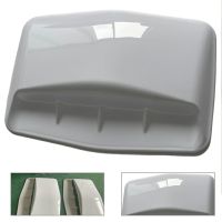 สีขาวรถแบบสากลเครื่องยนต์ Hood Scoop การไหลของอากาศ Intake Vent Cover ABS Front Engine Hood Cover Decoration Bonnet Hood Scoop