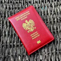 เคสพาสปอร์ตอุปกรณ์เสริมการเดินทางซองใส่หนังสือเดินทางโปแลนด์ Na Dokumenty Etui Na Paszport Okadka HZT3721ซองใส่หนังสือเดินทาง