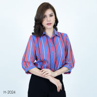 MIKIKO Shirt MI-H2024 ชิฟฟอนปริ้นท์ แขนยาว IGPU23-4