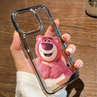 เคสโทรศัพท์มือถือซิลิโคน TPU นิ่ม แบบใส กันกระแทก ลายตุ๊กตาหมีน่ารัก สําหรับ IPhone 14 13 11 12 Pro XS Max XR X 8 7 6S