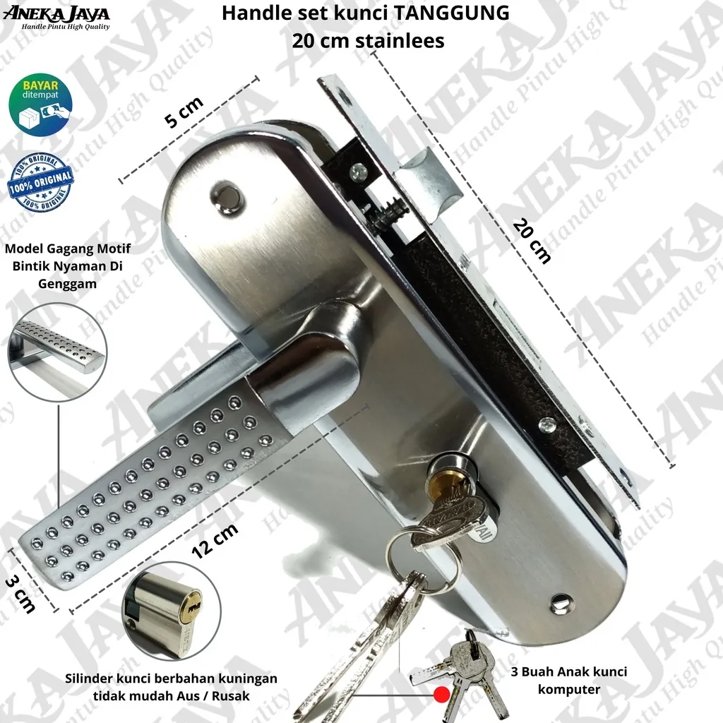 ✣﹍ Handle Set Kunci / Body ongkel / Kunci Pintu ukuran Tanggung / gagang  pintu rumah kamar satu set | Lazada Indonesia