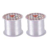 2X 0.2mm Diameter Clear Nylon Fish Fishing Line Spool Beading String