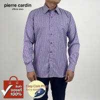 Pierre Cardin เสื้อเชิ้ตแขนยาว Easy Care Plus รีดง่ายยับยาก Slim Fit รุ่นมีกระเป๋า ผ้า Cotton 100% [RCC793F-VI]