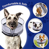 กรวยสุนัขปรับกรวยสัตว์เลี้ยง Recovery Collar Comfy Cone Collar ปลอกคอป้องกันสำหรับหลังการผ่าตัด Anti-Bite Lick