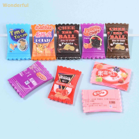 ?【Lowest price】Wonderful 10pcs Double-Sided simulation ขนมขนมขบเคี้ยวตุ๊กตาบ้านขนาดเล็กครัวรุ่น