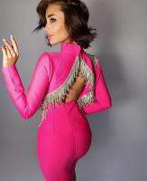 ✁☾ Pink Bandage Dresses Women