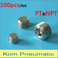 100pcs/lot Free Shipping PT 1/4 NPT 1/8 Male Hexagonal Socket Air Pneumatic Plug End Cap Oil Stuffy BD 1/4" 1/16 Iron Or Brass