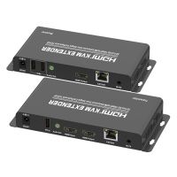 อะแดปเตอร์ตัวต่อขยาย HDMI KVM 1080P 200M RJ45ตัวแปลงวิดีโอ IP TCP สายเคเบิลอีเทอร์เน็ต Cat6สำหรับการต่อเมาส์และคีย์บอร์ด USB