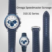 19 มม.20 มม.ผ้าใบไนลอนนาฬิกาสำหรับ Omega Seamaster 300 Speedmaster AT150 Omega Speedmaster Slubby 310.32 Series สายไนลอน