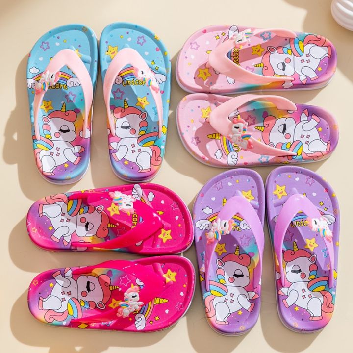 Unicorn Flip Flops for Kids Girls Toddler Little Kid Beach