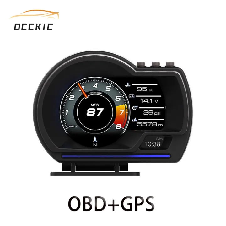 HOT Car HUD Display OBDII+GPS Smart Gauge High Definition Speedometer