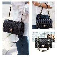 New Black Quilted Leather Maxi Classic Flap Bag Shoulder Bag Handbag CC1002