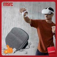 MSRC สีดำสีเทา กระเป๋าใส่ VR อุปกรณ์เสริมตัวควบคุม พกพาได้ง่าย เคสกันกระแทก VR ของใหม่ EVA แบบแข็ง กล่องเก็บชุดหูฟังสำหรับเดินทาง สำหรับ Oculus Quest 2 VR กิจกรรมกลางแจ้งกลางแจ้ง