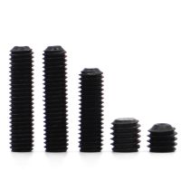 10-50pcs M1.6 M2 M2.5 M3 M3.5 M4 M5 M6 M8 DIN916 Black Grade 12.9 Alloy Steel Hexagon Hex Socket Allen Cup Point Grub Screw Set Screw Nut Drivers