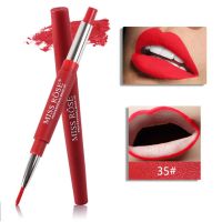 ZZOOI MISS ROSE Matte 2 In 1 Lipstick Waterproof Long Lasting High Pigment Lip Sticks Nude Moisturizer Lip Liner Women Beauty Cosmetic