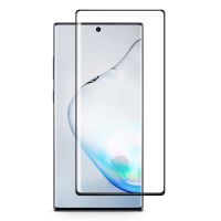 (WTYD) สำหรับ Galaxy Note 10 + 0.3มม. 9H พื้นผิวแข็ง3D ขอบโค้งกาวโค้งเต็มพื้นที่จอภาพฟิล์มกระจกเทมเปอร์รองรับการปลดล็อคลายนิ้วมือ (สีดำ)