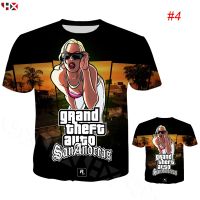 HX GTA 5 Cool Man 3D พิมพ์ผู้ชายผู้หญิง T เสื้อ Streetwear Tees Tops