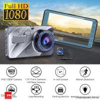 กล้องติดรถยนต์ รุ่นใหม่ล่าสุด Full HD Car Camera หน้า-หลัง WDR+HRD หน้าจอใหญ่ 4.0 รุ่น A10 ของแท้100%