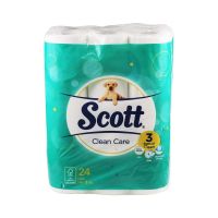 กระดาษชำระ SCOTT CLEAN CARE แพ็ค 24 ม้วน