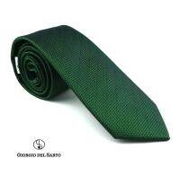 Giorgio Del Sarto Necktie 7.5 cm Green with Fabric Texture เนคไทสีเขียวมีเท็กเจอร์