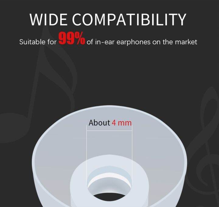 kz-3คู่-6ชิ้น-แยกเสียงรบกวนใส่สบายโปร่งใสซิลิโคนแผ่นรองหูสำหรับใส่หูฟังหูฟังซิลิกา