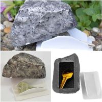 1 Pcs Garden Ornament Mud Outdoor Key Storage Box Fake Rock Hide-a-Spare-Key Storage Box