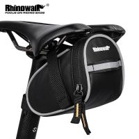 ✳► Rhinowalk Bike Saddle Bag 0.8L Small Waterproof Storage Black Tail Rear Pack Accessory Kit Tool Reflective Bicycle Bag