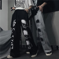 YBYR Harajuku Women Pants Fashion Anime Pattern Hip Hop Wide Leg Trousers Casual Oversize Streetwear Men Loose Jogger Pants 2022