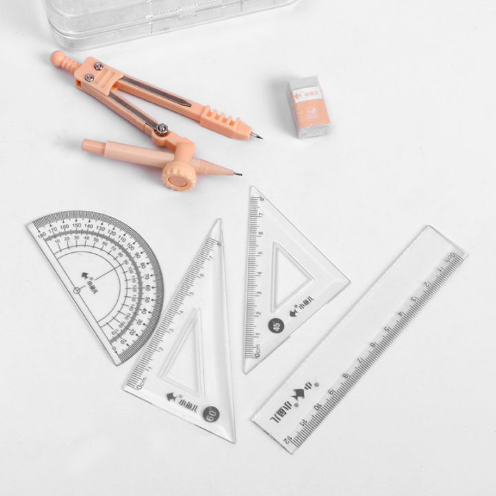 math-drawing-compasses-set-pencil-eraser-students-compass-ruler-protractor-geometry-drafting-school-office-stationery