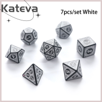 [Kateva] COD Polyster 7-Die แกะสลักรูปแบบลูกเต๋าชุด D4 D6 D8 D10 D % D12 D20สำหรับเกม