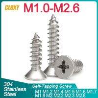 M1 M1.2 M1.4 M1.5 M1.6 M1.7 M1.8 M2 M2.2 M2.3 M2.6 304 Stainless Steel Phillips Recessed Countersunk Head Self Tapping Screw