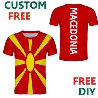 มาซิโดเนียเสื้อยืดฟรี DIY Custom t เสื้อธงสัญลักษณ์เสื้อปรับแต่ง MKD ชื่อประเทศหมายเลขโลโก้ Personalizad T เสื้อ