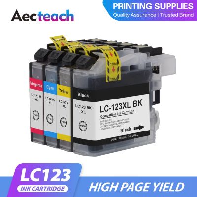 Aecteach new LC121 LC123 123BK Replace Brother Ink Cartridge LC-123 for Brother mfc J650DW J6920DW J4710DW DCP J4110DW J152W Ink Cartridges