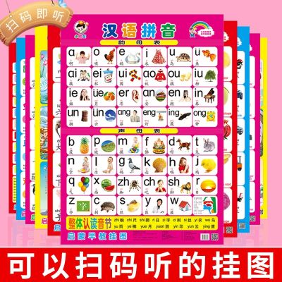 Baby to read charts in young childrens early education 0 to 3 years old wall cognitive chart infant enlightenment pinyin silent card