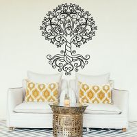 【HOT】 Tree of Life Wall Decal Removable Vinyl Decal Bohemian Tree Wall Sticker Boho Home Bedroom Living Room Decor Mural C855